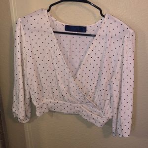 long sleeve crop top, very cute with high waisted jeans!